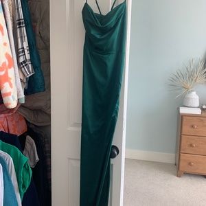 DB dark green bridesmaid dress